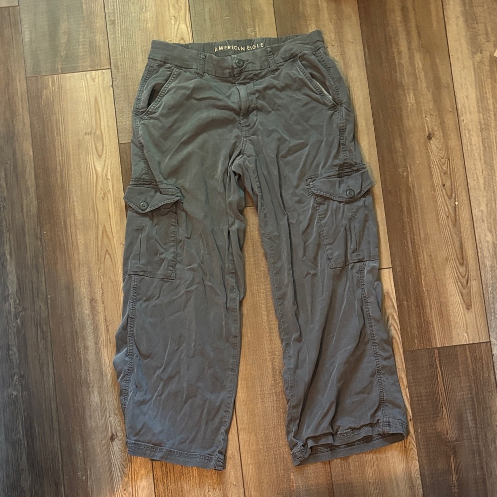 American Eagle Outfitters Men's Dark Gray Cargo Pants